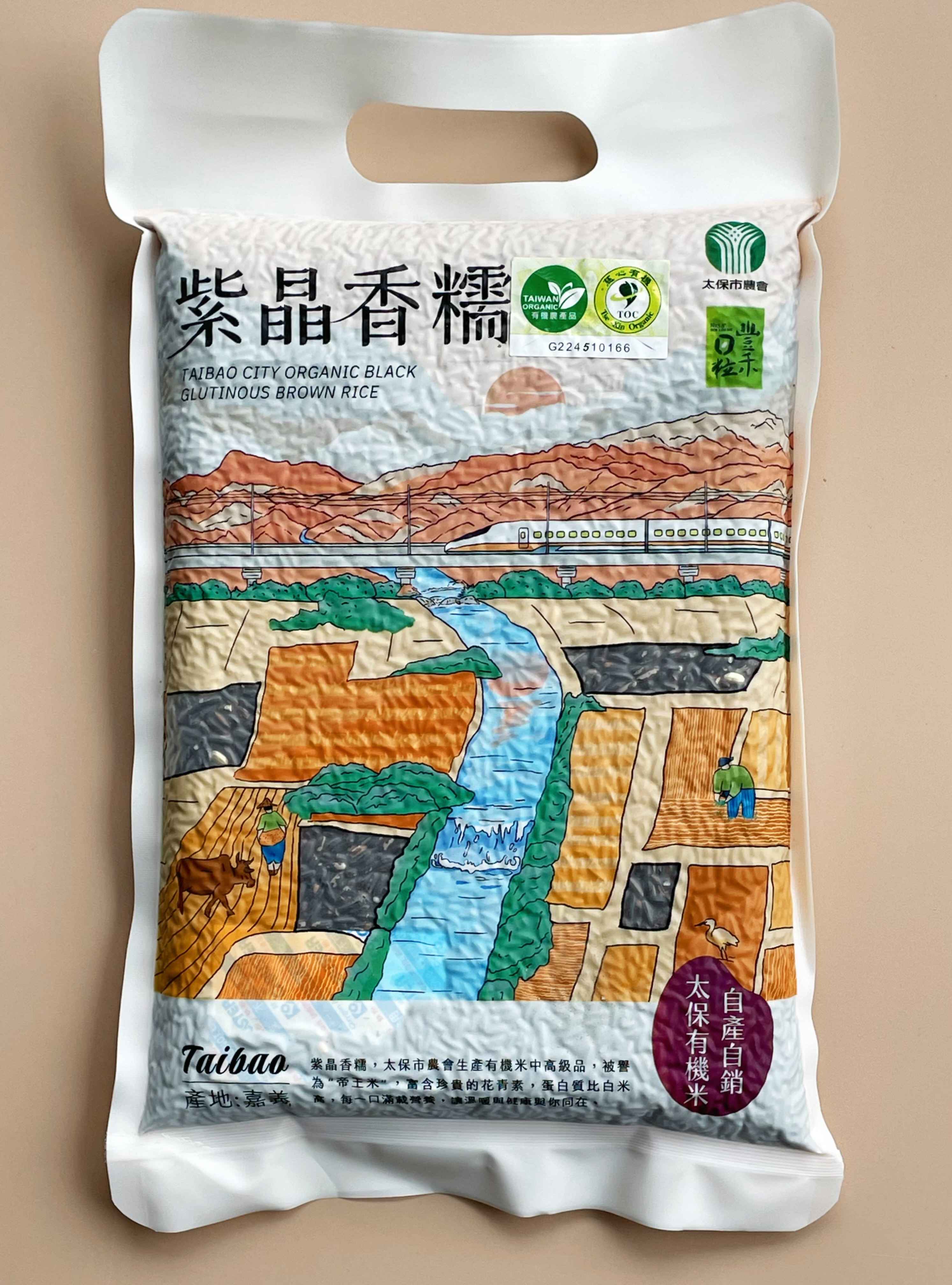 台農秈糯24號，是一種秈型紫糯米品種，其糙米呈紫黑色，富含花青素。<br />這種米粒的種皮主要含有Cyanidin和Peonidin兩種花青素成分。 此外，它還含有豐富的營養成分，如鈉、鉀、鈣、鐵、氯、銅、錳等礦物元素，以及葉酸。