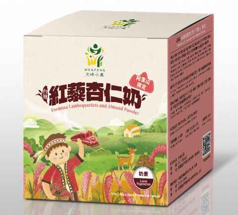 爸爸的早餐   <br />10年前為了尋找父母的養生早餐，於是委託工廠研發一款全方位營養補給的特調配方，<br />採用優質食材，不計成本設計的配方(台灣紅藜杏仁奶)，只給爸爸媽媽與親朋好友食用，時間久了，口耳相傳，累積不少食用者，<br />    配方設計理念 特別添加<br />•	台灣紅藜 : 完整必需胺基酸<br />•	亞麻仁籽：omega-3脂肪酸<br />•	海藻鈣：優質好吸收植物鈣<br />•	大豆卵磷脂：健康維持<br />•	南瓜：β-胡蘿蔔素<br />•	杏仁：維生素E <br />  高纖、高鈣、高蛋白
