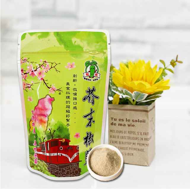 芥末椒鹽-巧妙融合了芥末微嗆微辣的味道與胡椒的辛香味，加熱調味去腥解油，嗆味自然消失，顛覆傳統胡椒鹽粉味道，讓料理提升美味。