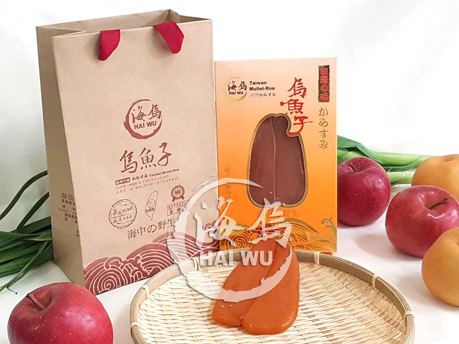 原味烏魚子：「海烏」堅持以健康為訴求，所有產品均以低鹽製成。保證無腥味。
<br />☆保證你沒吃過，好吃的烏魚子☆