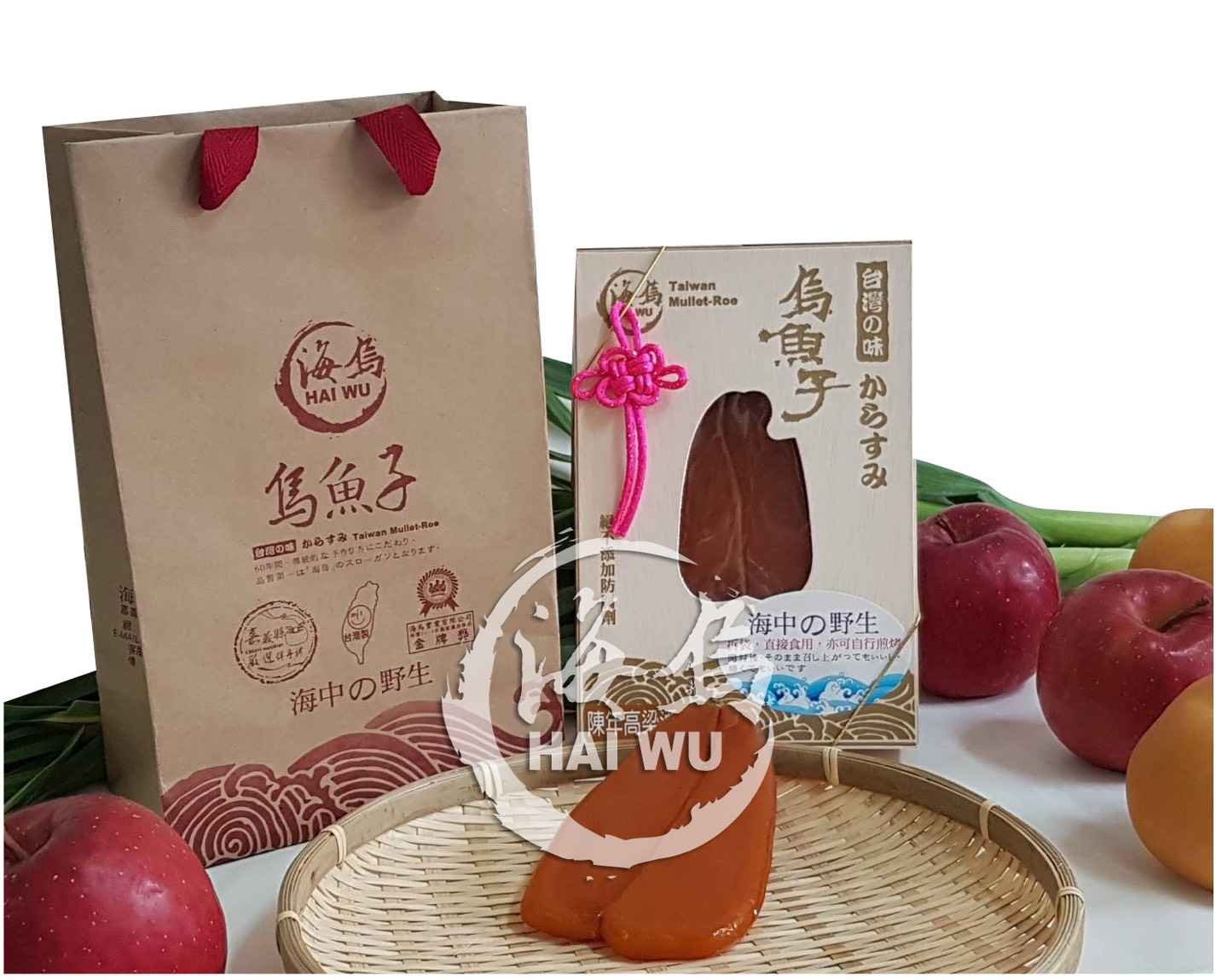 陳年高梁酒烏魚子：可享受陳年金門高梁酒的香醇，這種完美的組合，值得您嚐鮮一下，保證一片接一片，片片忘不了。