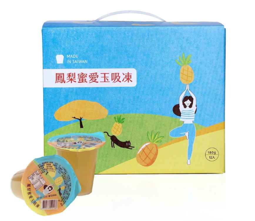 旺萊山鳳梨愛玉吸凍，無添加任何香精，人工調味劑。
<br />口感清涼甜美，深受各年齡成的喜愛。